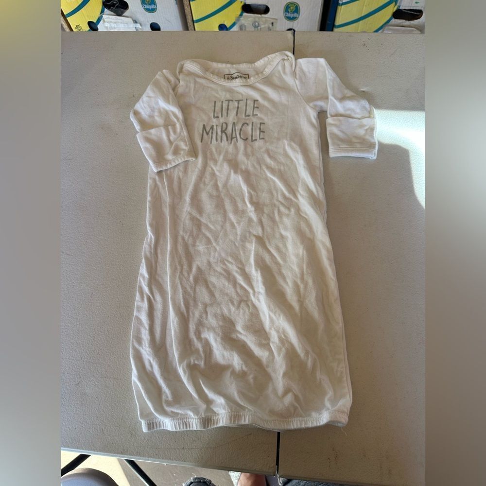 Little Miracle White Baby Gown